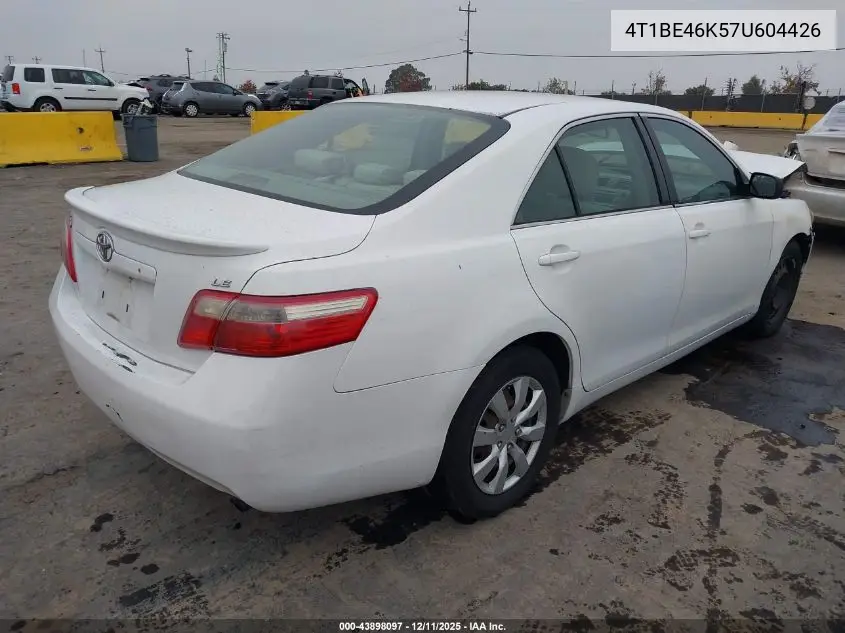 4T1BE46K57U604426 2007 Toyota Camry Le