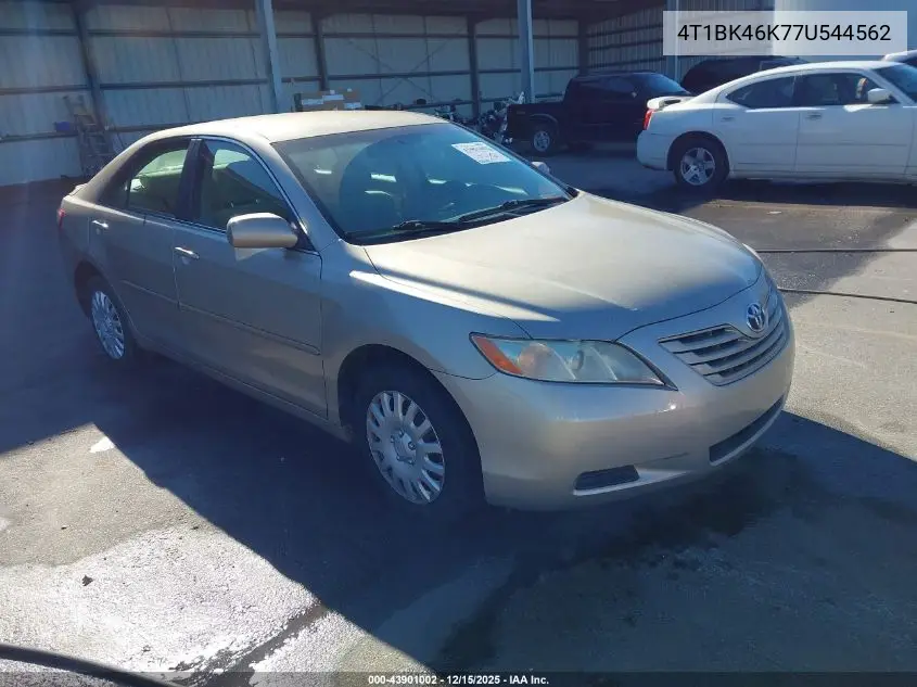 4T1BK46K77U544562 2007 Toyota Camry Le V6