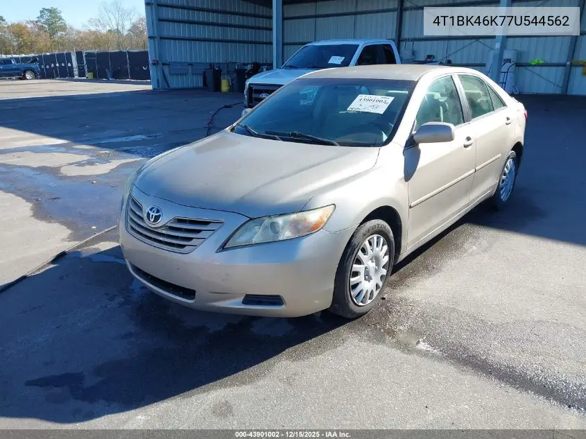 4T1BK46K77U544562 2007 Toyota Camry Le V6