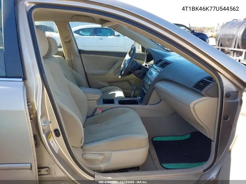 4T1BK46K77U544562 2007 Toyota Camry Le V6