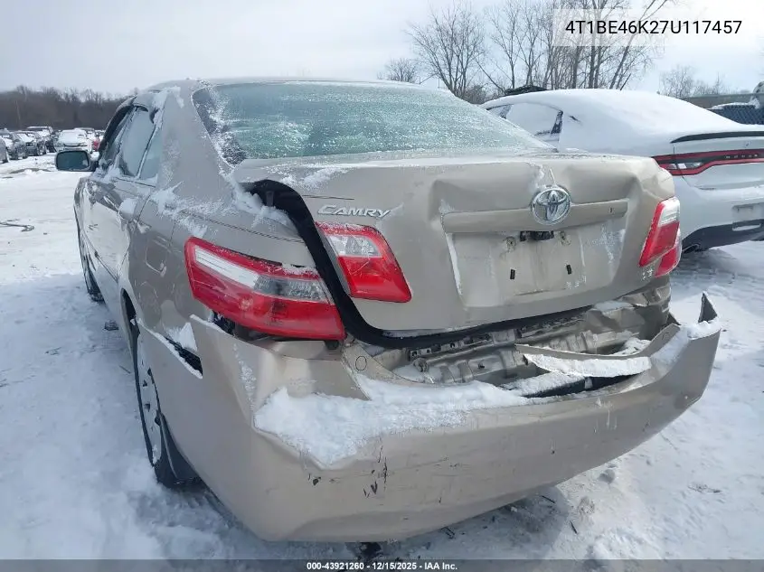 4T1BE46K27U117457 2007 Toyota Camry Le