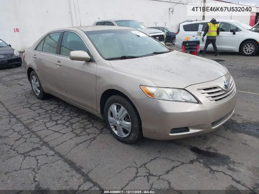 4T1BE46K67U532040 2007 Toyota Camry Le