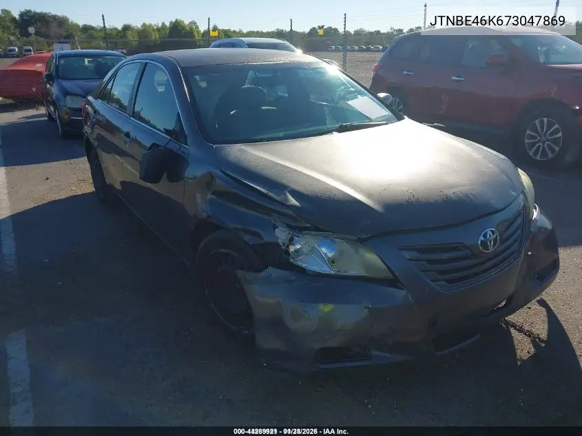 JTNBE46K673047869 2007 Toyota Camry Le