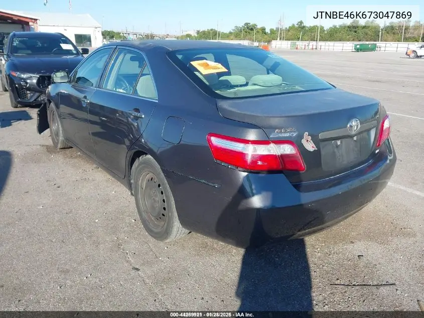 JTNBE46K673047869 2007 Toyota Camry Le