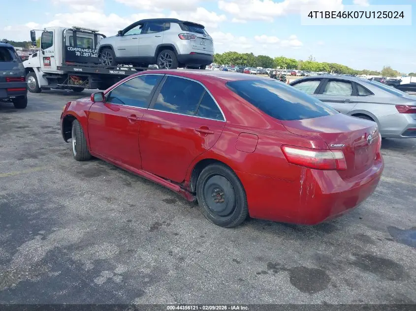 4T1BE46K07U125024 2007 Toyota Camry Le
