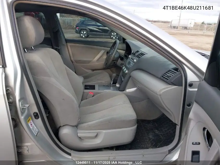 4T1BE46K48U211681 2008 Toyota Camry Ce/Le/Xle/Se