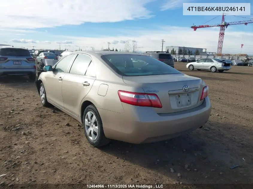 4T1BE46K48U246141 2008 Toyota Camry Le