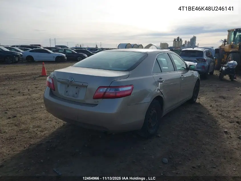 4T1BE46K48U246141 2008 Toyota Camry Le