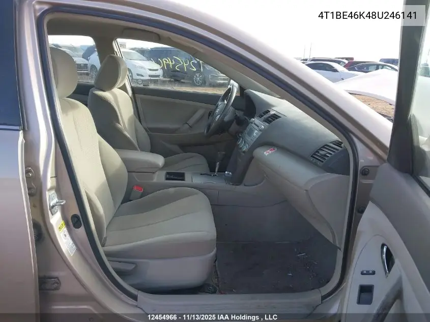 4T1BE46K48U246141 2008 Toyota Camry Le