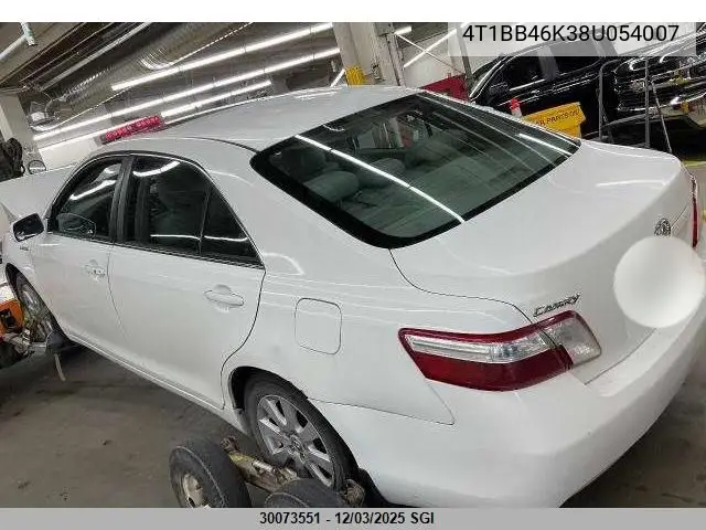 4T1BB46K38U054007 2008 Toyota Camry Hybrid