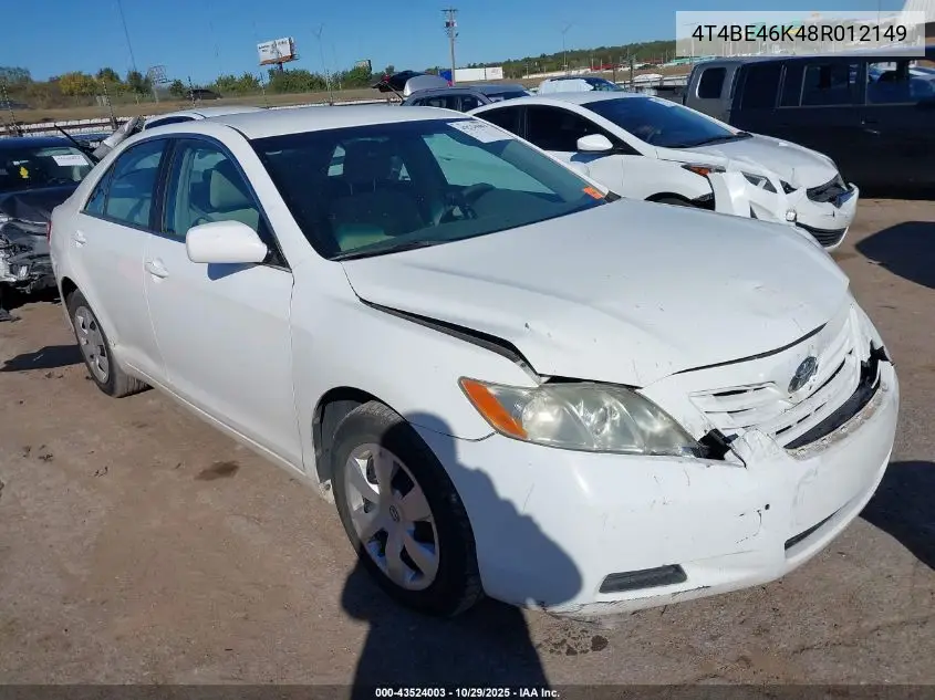 4T4BE46K48R012149 2008 Toyota Camry Le