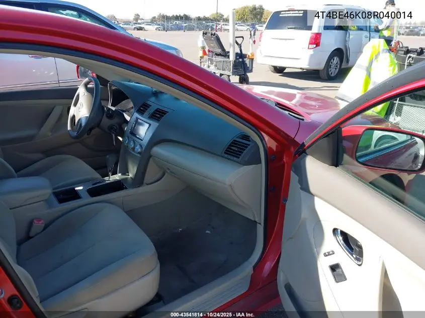 4T4BE46K08R040014 2008 Toyota Camry Le