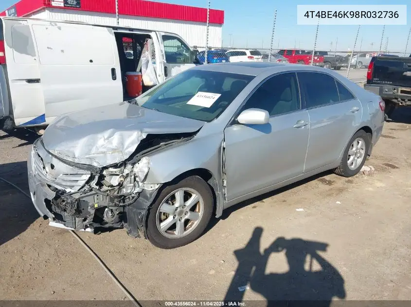4T4BE46K98R032736 2008 Toyota Camry Le