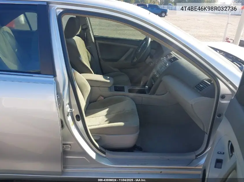 4T4BE46K98R032736 2008 Toyota Camry Le