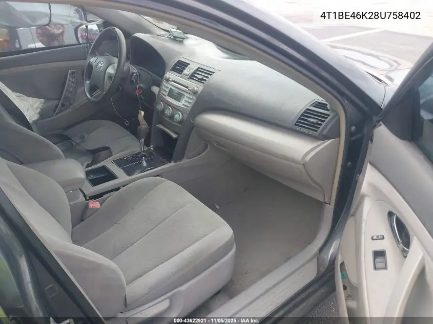 4T1BE46K28U758402 2008 Toyota Camry Le