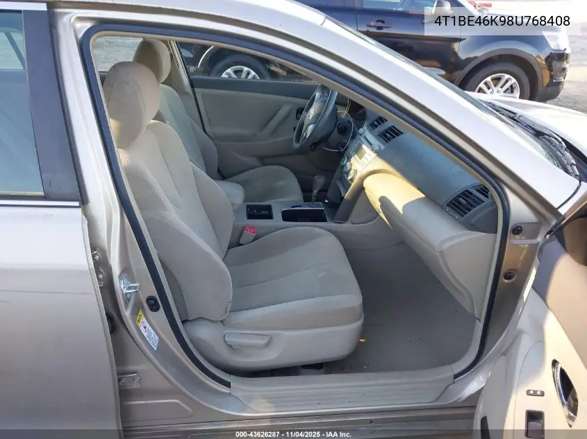 4T1BE46K98U768408 2008 Toyota Camry Le