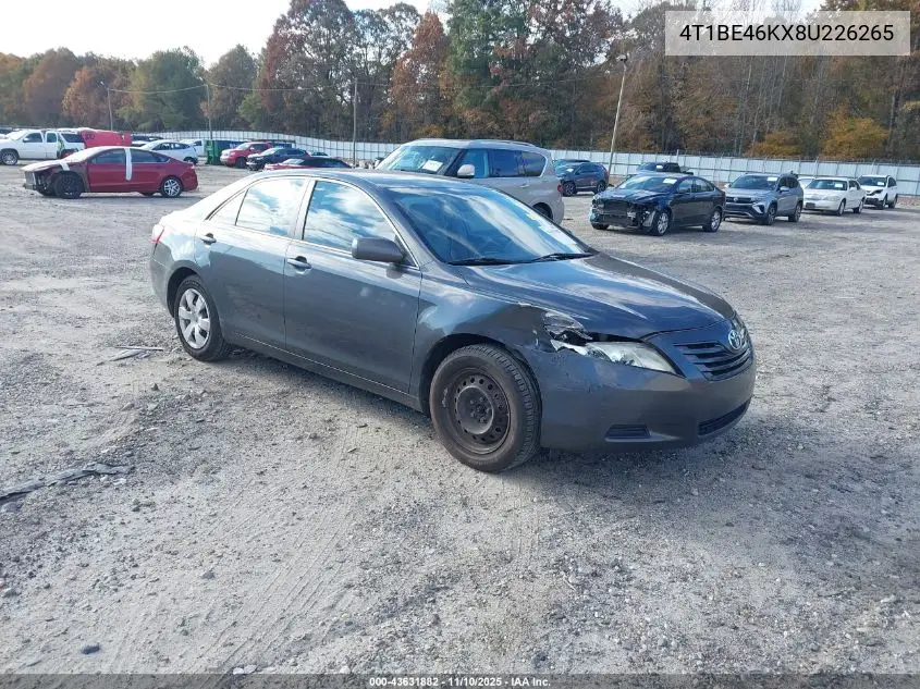 4T1BE46KX8U226265 2008 Toyota Camry Le