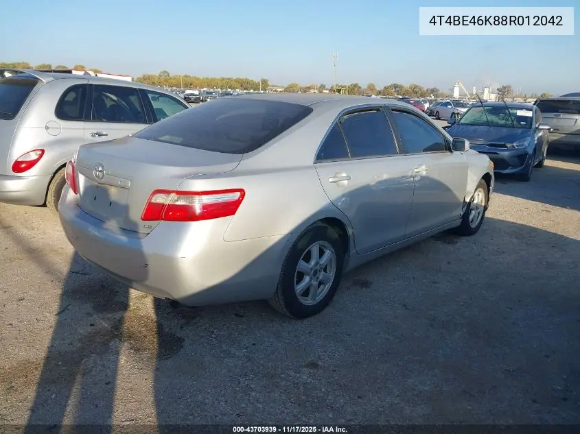 4T4BE46K88R012042 2008 Toyota Camry Le