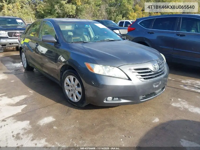 4T1BK46KX8U065540 2008 Toyota Camry Xle V6