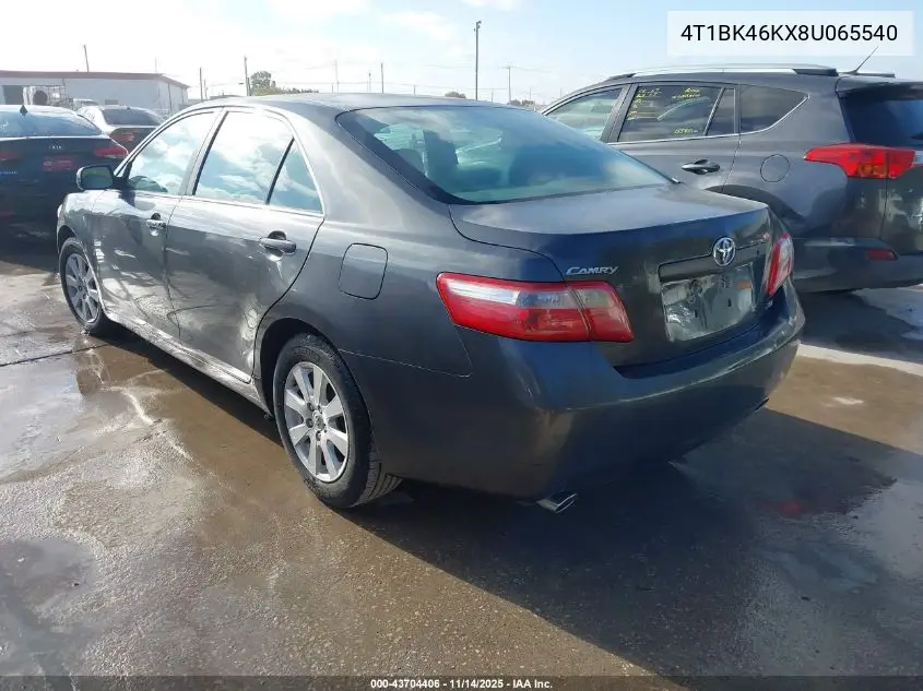 4T1BK46KX8U065540 2008 Toyota Camry Xle V6