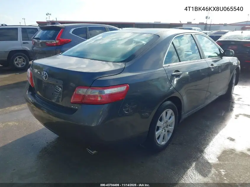 4T1BK46KX8U065540 2008 Toyota Camry Xle V6
