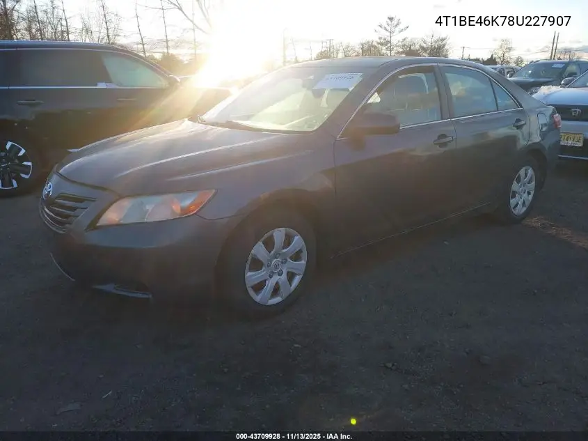 4T1BE46K78U227907 2008 Toyota Camry Le