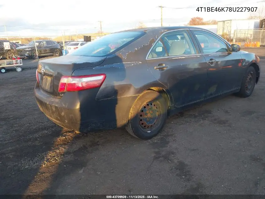 4T1BE46K78U227907 2008 Toyota Camry Le
