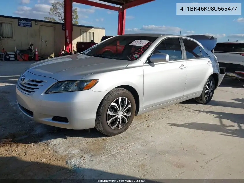 4T1BK46K98U565477 2008 Toyota Camry Le V6