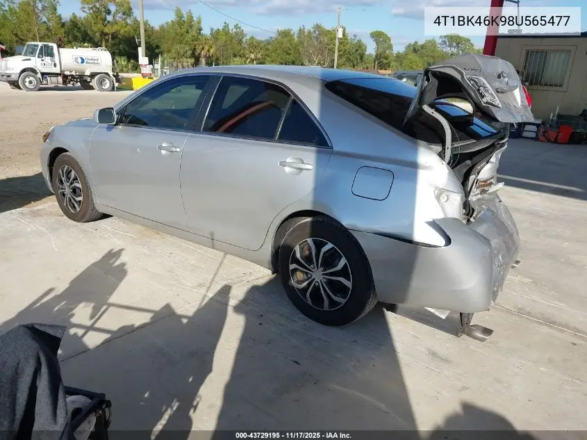 4T1BK46K98U565477 2008 Toyota Camry Le V6