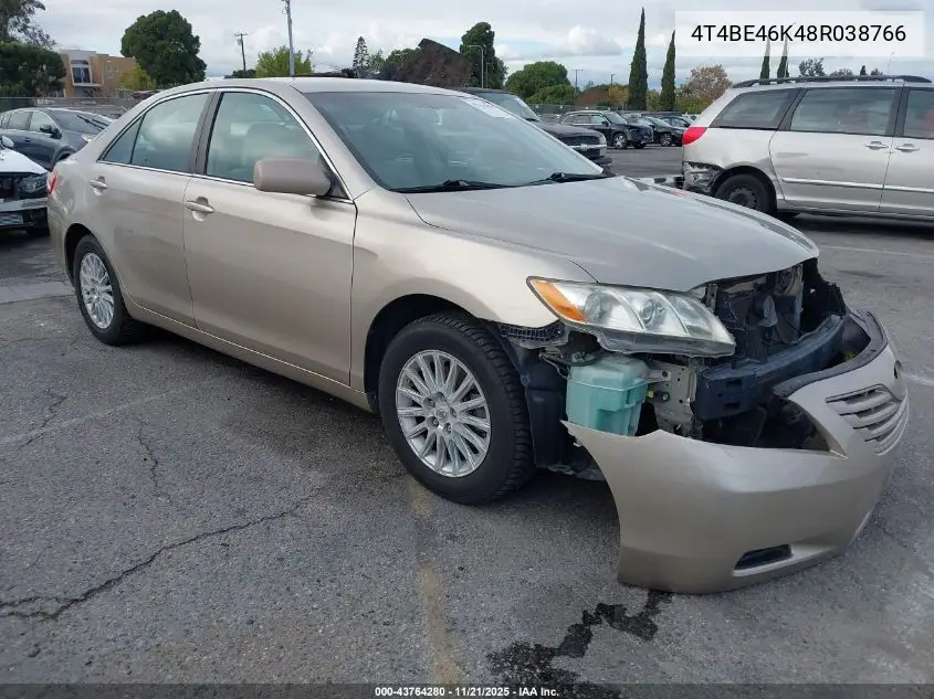 4T4BE46K48R038766 2008 Toyota Camry Le