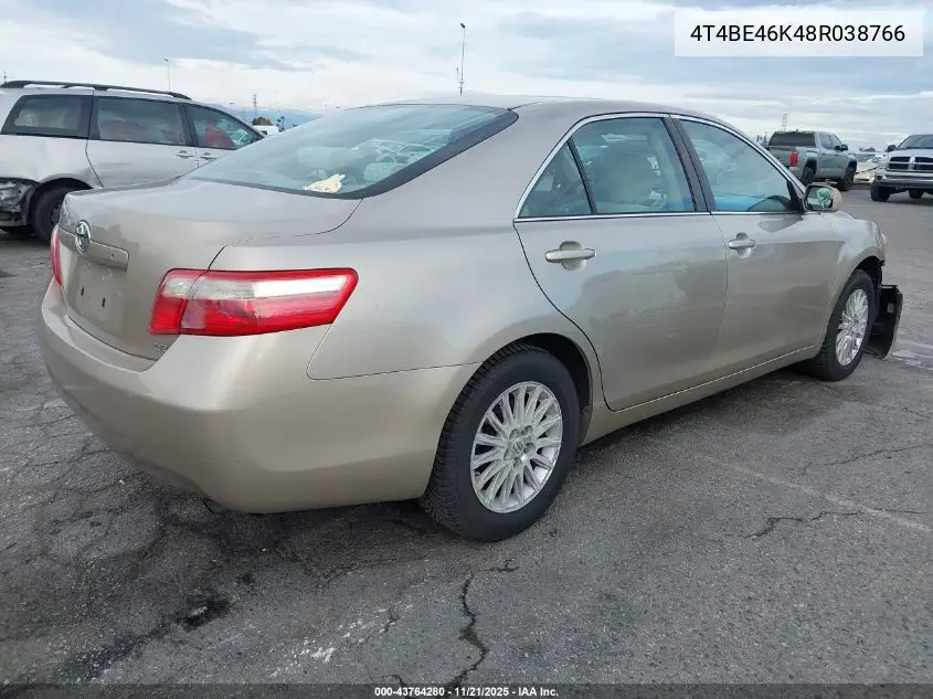 4T4BE46K48R038766 2008 Toyota Camry Le