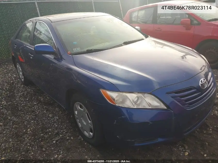 4T4BE46K78R023114 2008 Toyota Camry Le