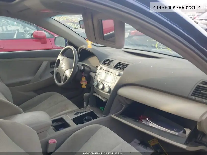 4T4BE46K78R023114 2008 Toyota Camry Le