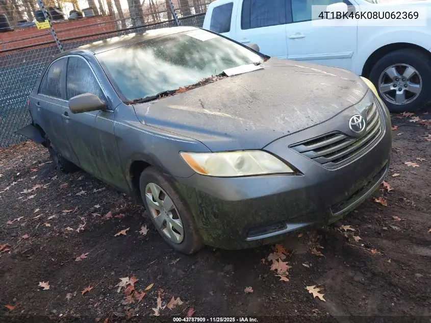 4T1BK46K08U062369 2008 Toyota Camry Le V6