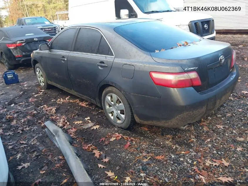 4T1BK46K08U062369 2008 Toyota Camry Le V6