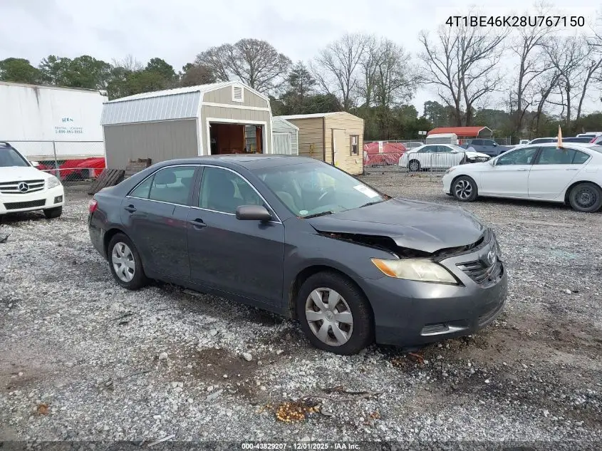 4T1BE46K28U767150 2008 Toyota Camry Le