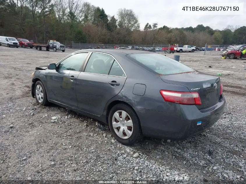 4T1BE46K28U767150 2008 Toyota Camry Le