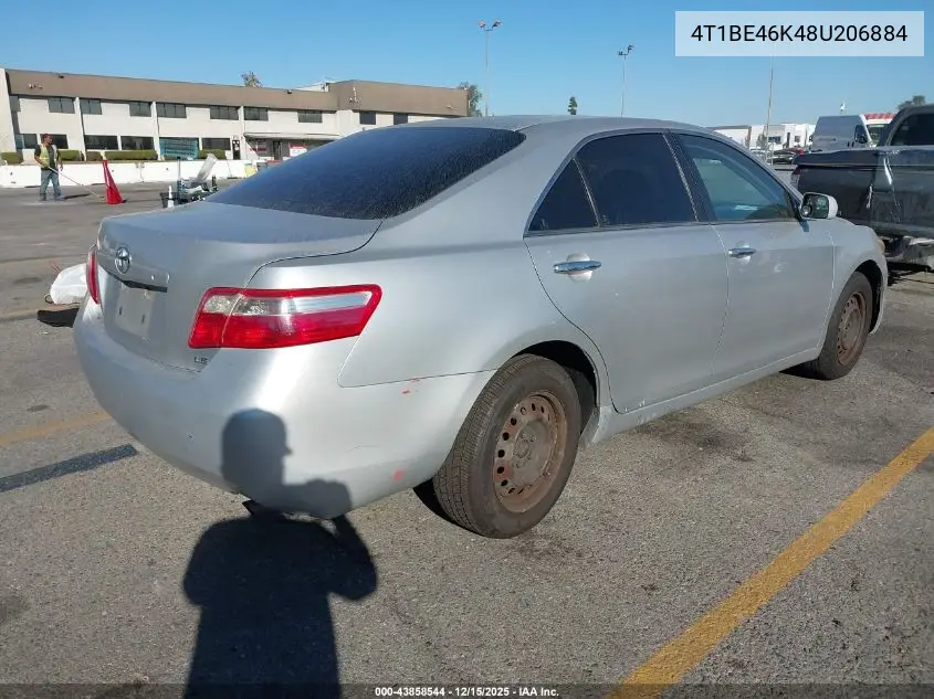 4T1BE46K48U206884 2008 Toyota Camry Le