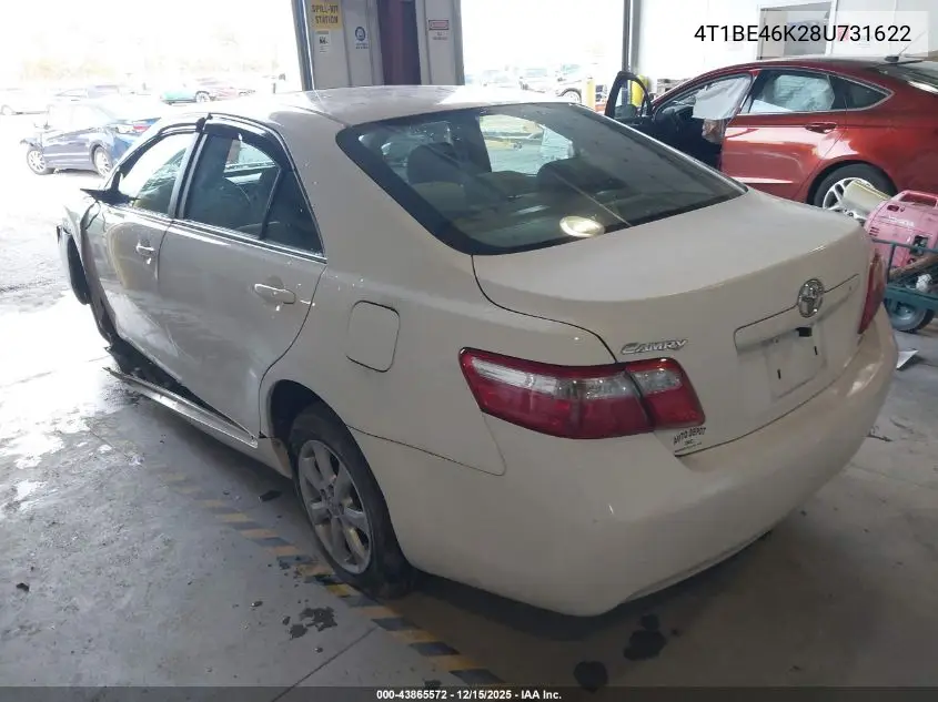 4T1BE46K28U731622 2008 Toyota Camry Le