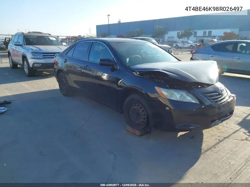 4T4BE46K98R026497 2008 Toyota Camry Le