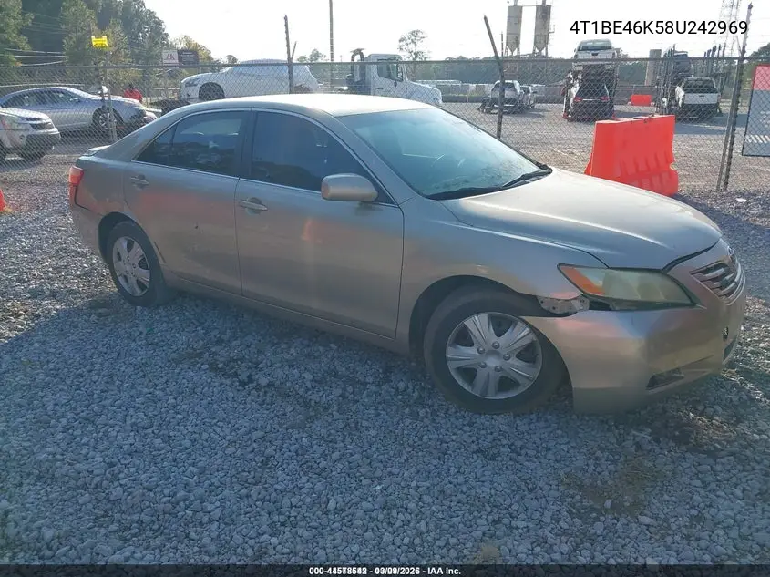 4T1BE46K58U242969 2008 Toyota Camry Le