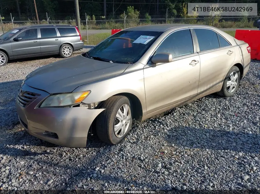 4T1BE46K58U242969 2008 Toyota Camry Le