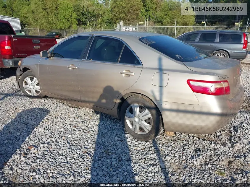 4T1BE46K58U242969 2008 Toyota Camry Le