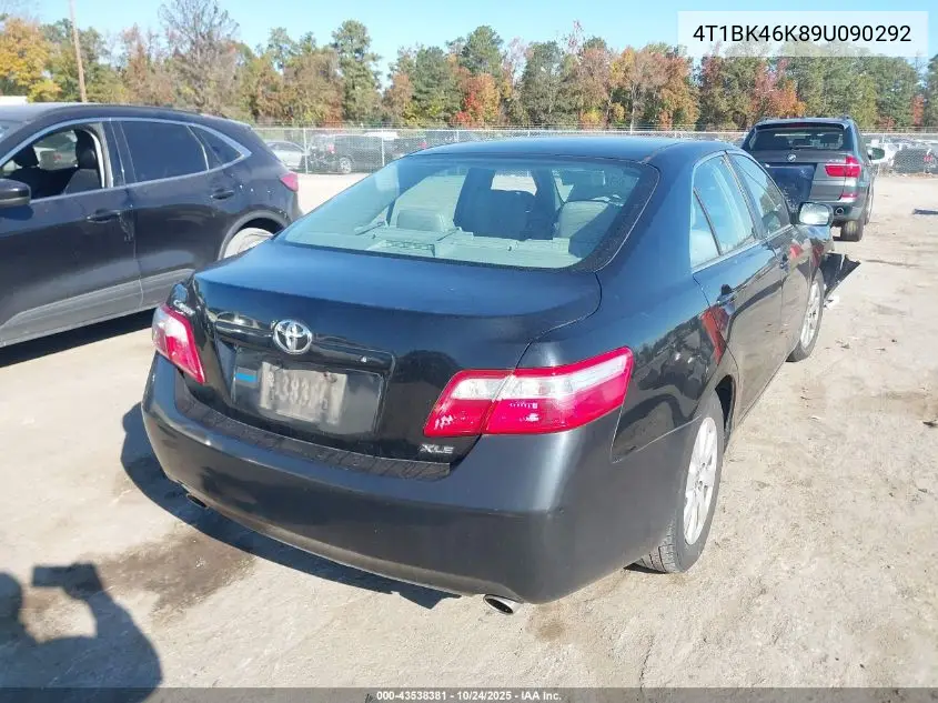 4T1BK46K89U090292 2009 Toyota Camry Xle V6