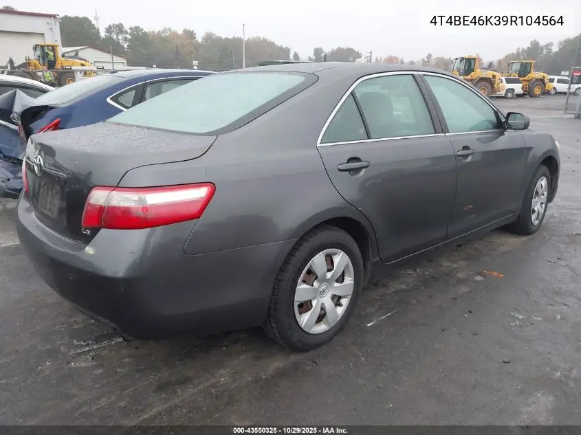 4T4BE46K39R104564 2009 Toyota Camry Le