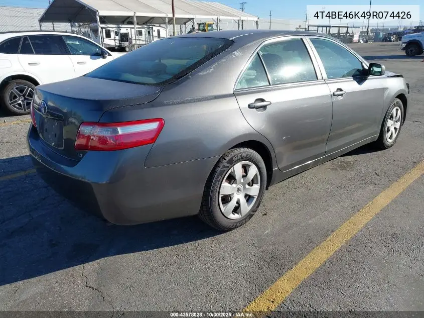 4T4BE46K49R074426 2009 Toyota Camry Le