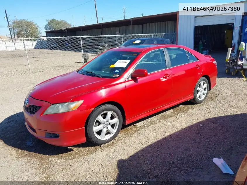 4T1BE46K49U267380 2009 Toyota Camry Se