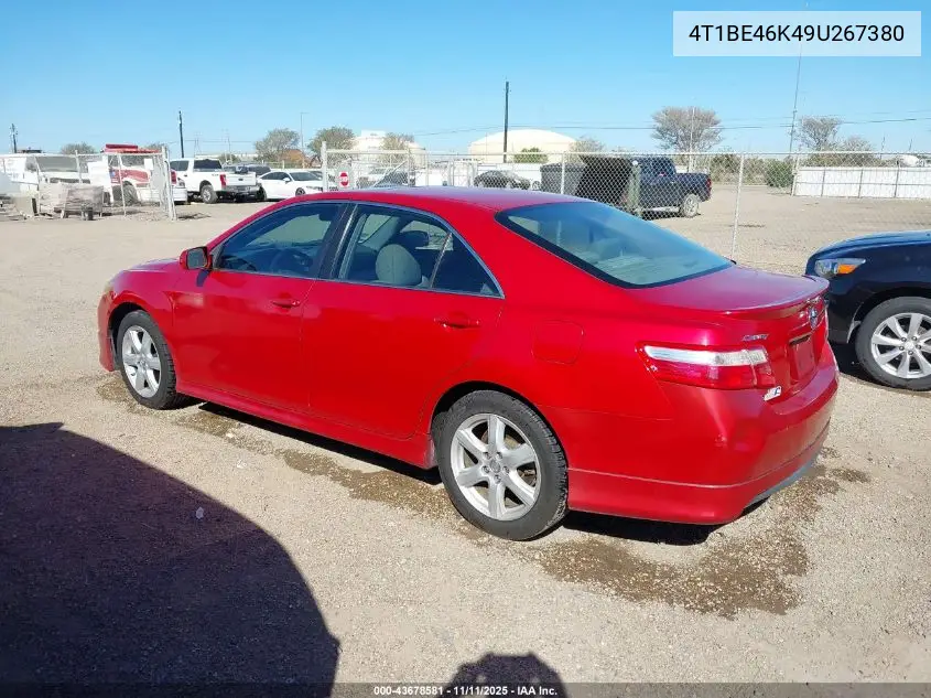 4T1BE46K49U267380 2009 Toyota Camry Se