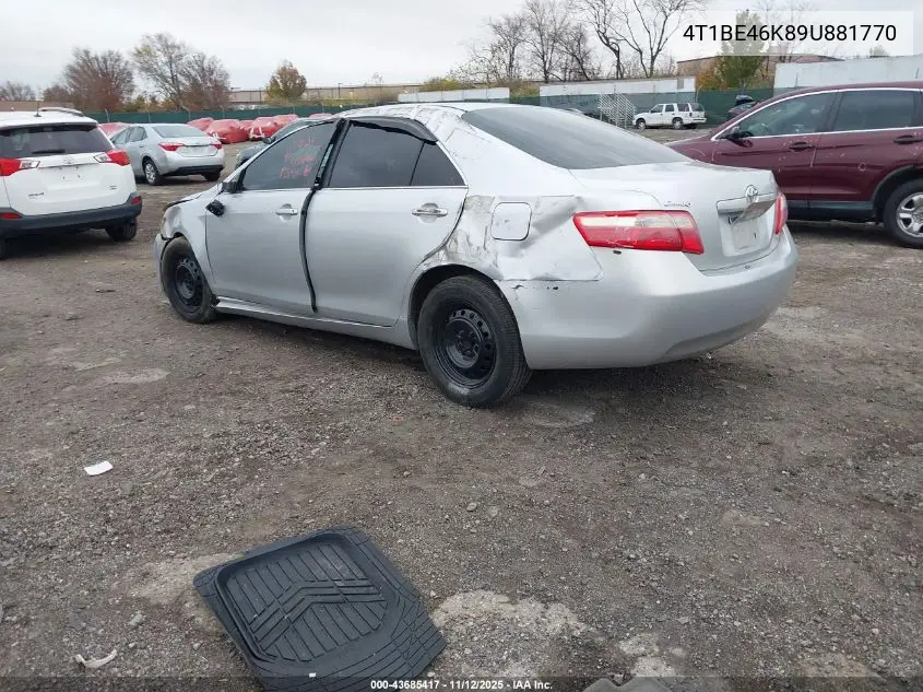 4T1BE46K89U881770 2009 Toyota Camry Le