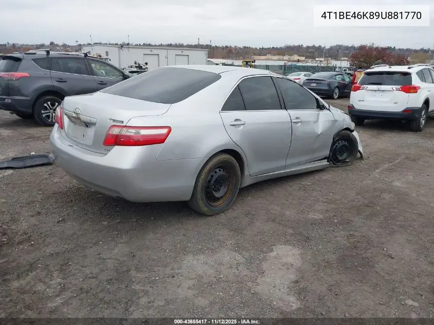 4T1BE46K89U881770 2009 Toyota Camry Le